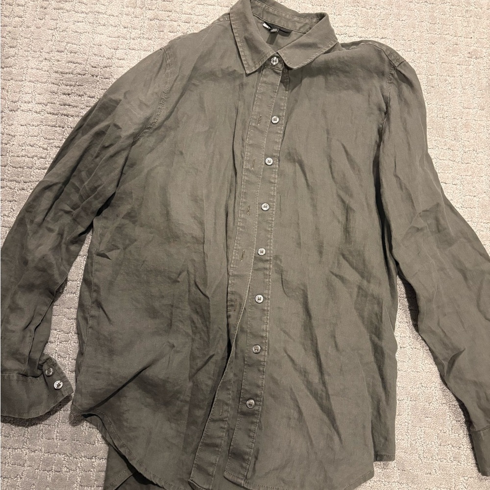 Lord & Taylor Olive Green Shirt